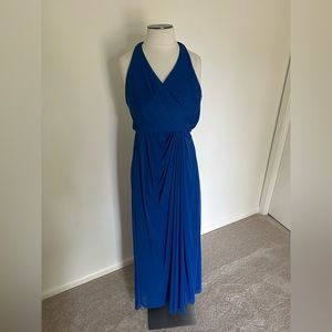 Royal Blue Racerback Bridesmaid Gown
